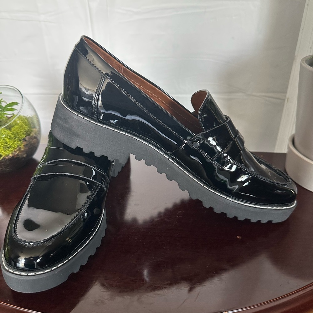 Franco Sarto Black and Gray Flats with Modern Platform size 10W